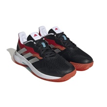 adidas Tennisschuhe CourtJam Control Clay/Sandplatz schwarz/weiss/rot Herren